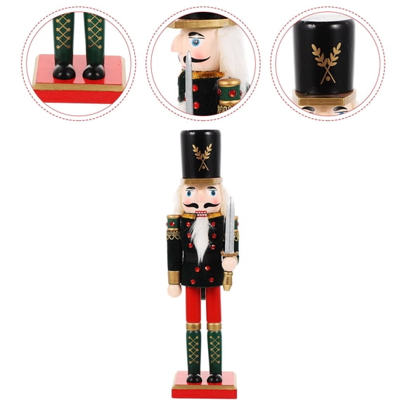 LEORX Nutcracker Toys Wooden Nutcracker Design Green 1Pack