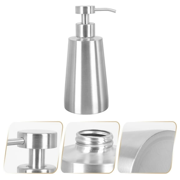 WINOMO Pump Bottle Silver Stainless Steel 1Pack