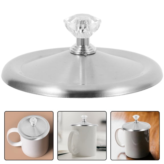 LEORX Back to School Wine Glasses Covers Cup Lid Stainless Steel Round Shape 1Pack