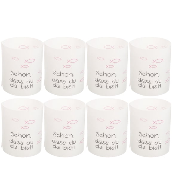 LEORX Plastic Candle Holder Covers 8pcs Decorative Tea Light Shades Unique Design