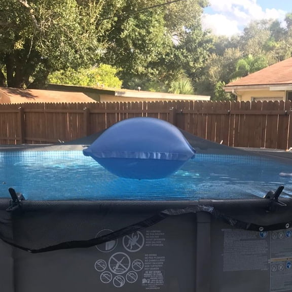 LEORX Swimming Pillow Inflatable Cushion Blue PVC 1 Set for Above Ground Pools