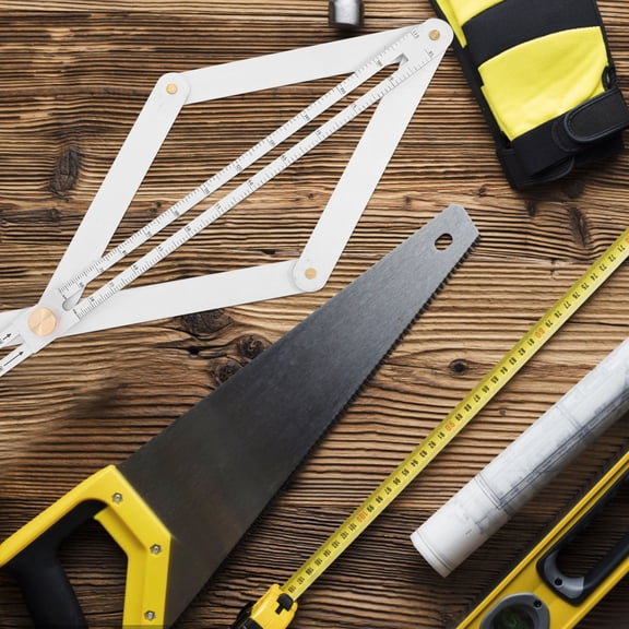 LEORX Miter Saw Protractor Stainless Steel Angle Measuring Tool Silver