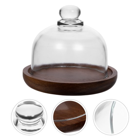 LEORX Wooden Food Tray Multi Functional Snack Tray for Storage Serving Cake Candy and Dried Fruit