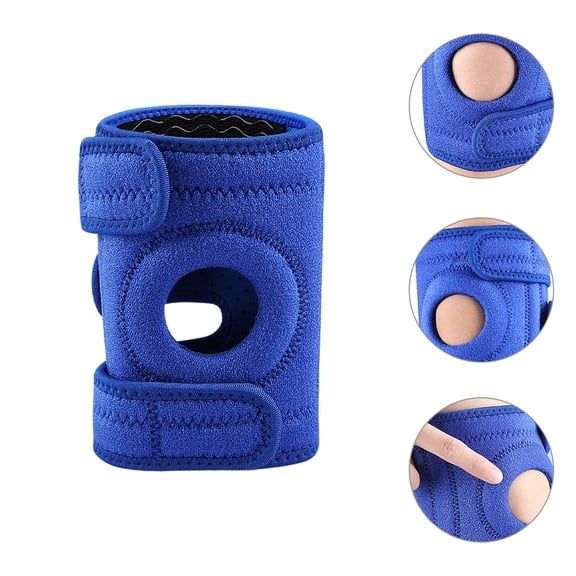 WINOMO Soft Breathable Knee Guards Knee Brace Blue Adjustable Skiing 1Set
