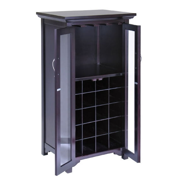WINSOME TRADING-92722-Wine Cabinet with Two Glass Doors