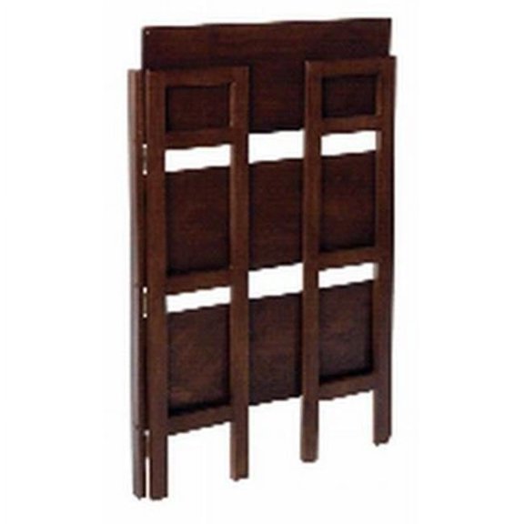 WINSOME TRADING--Stackable Folding Shelf 3-Tier-Antique Walnut