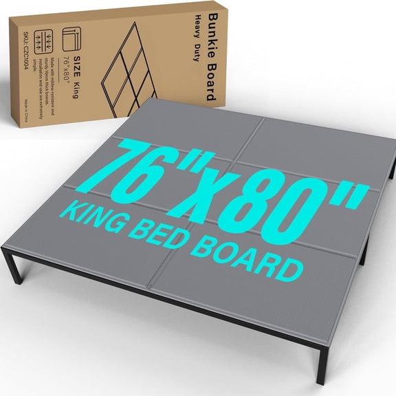 WINSOON 10mm Bunkie Board, Non-Slip Support Board for Mattress Sagging, Noise-Reducing Bed Slat Support King(76"x80")