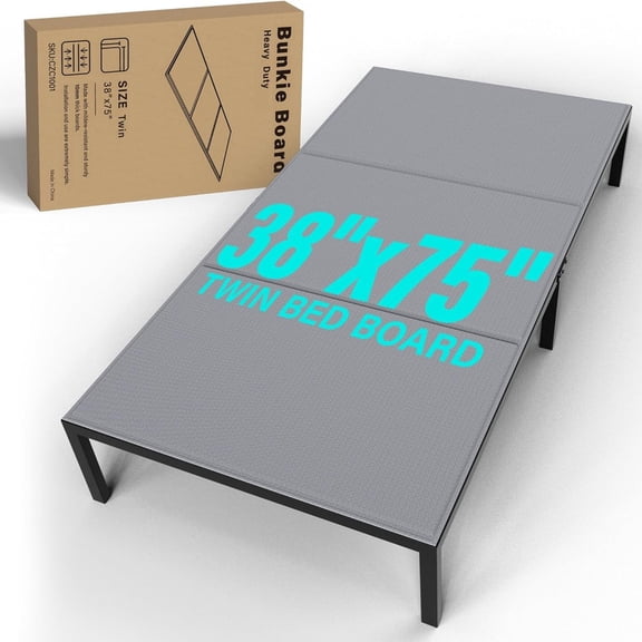 WINSOON 10mm Bunkie Board, Non-Slip Support Board for Mattress Sagging, Noise-Reducing Bed Slat Support Twin(38"x75")