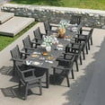 thumbnail image 1 of WINSOON 12-Piece HIPS All Weather Outdoor Patio Dining Sets with Umbrella Hole& Aluminum Frame,2-Table 10-Chairs(Gray), 1 of 7