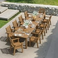 thumbnail image 1 of WINSOON 12-Piece HIPS All Weather Outdoor Patio Dining Sets with Umbrella Hole& Aluminum Frame,2-Table 10-Chairs(Teak), 1 of 8