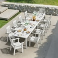 thumbnail image 1 of WINSOON 12-Piece HIPS All Weather Outdoor Patio Dining Sets with Umbrella Hole& Aluminum Frame,2-Table 10-Chairs(White), 1 of 7