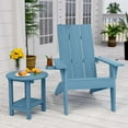 thumbnail image 1 of WINSOON 2-Piece All Weather HIPS Outdoor Adirondack Cup Holder Chair and Table set-Baby Blue, 1 of 5