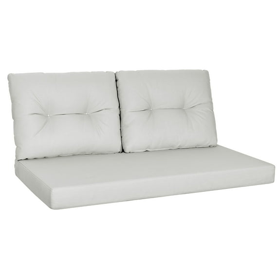 WINSOON 48 x 24 Inch Outdoor Loveseat Cushion Set-Light Grey