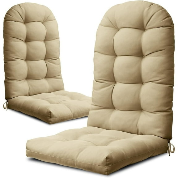 WINSOON 49x20x5 Inch Adirondack Chair Cushion Set of 2, Thickened and High Back Chair Cushion-Light Brown