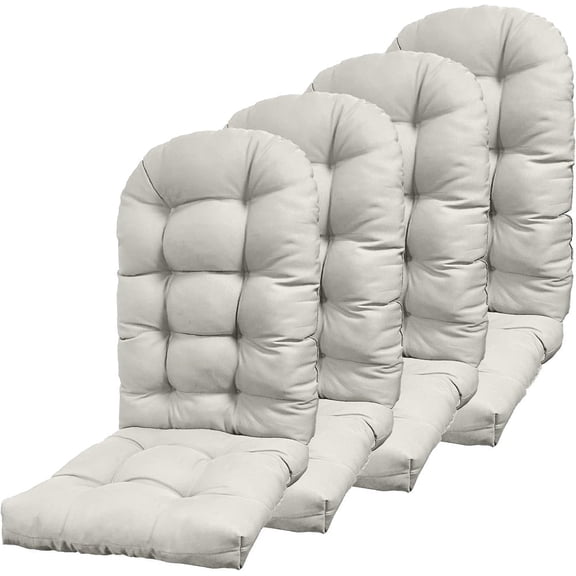 WINSOON 49x20x5 Inch Adirondack Chair Cushion Set of 4, Thickened and High Back Chair Cushion-Ash Gray