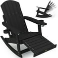 thumbnail image 1 of WINSOON Adirondack Chair Composite Rocking Chair Outdoor Weatherproof Plastic Adjustable -Black, 1 of 7