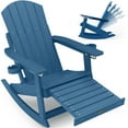 thumbnail image 1 of WINSOON Adirondack Chair Composite Rocking Chair Outdoor Weatherproof Plastic Adjustable -Navy, 1 of 7