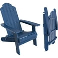 thumbnail image 1 of WINSOON All Weather HIPS Folding Adirondack Chair Outdoor Patio Chair, Navy Blue Finish, 1 of 7