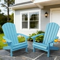 thumbnail image 1 of WINSOON All Weather HIPS Outdoor Plastic Adirondack Chairs Set Of 2-Baby Blue, 1 of 7