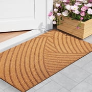 WINSOON Artificial Coir Doormat for Outdoor Outside Indoor Entrance 17"x 30"- Rippled