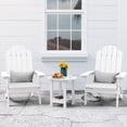thumbnail image 1 of WINSOON Folding Adirondack Chair and Table Set 3 PCS Garden Outdoor Patio Chairs, White Finish, 1 of 7