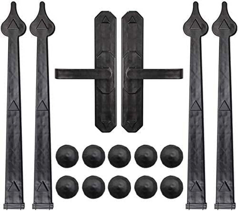 WINSOON Decorative Style Garage Door Hardware Black Finished