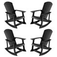 thumbnail image 1 of WINSOON Outdoor Oversized Rocking Chair,Adirondack Rocking Chair Set of 4-Black, 1 of 6