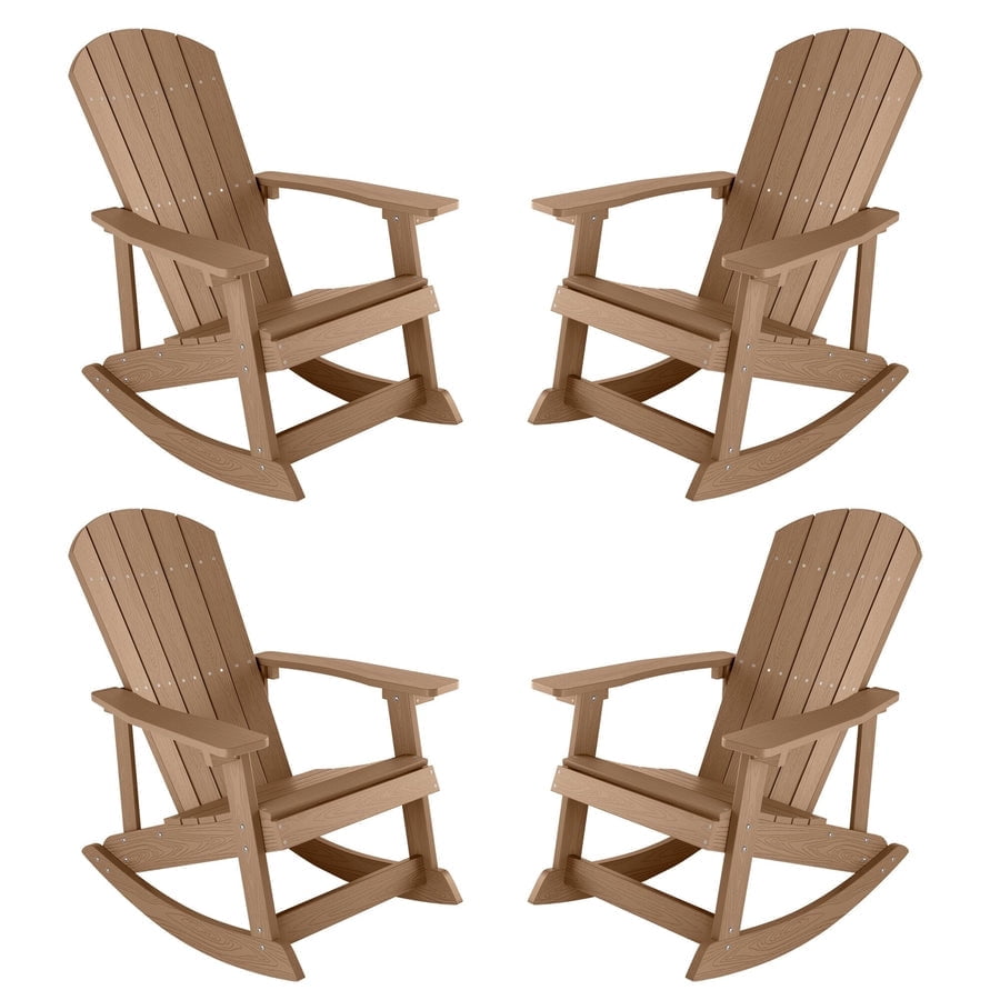 WINSOON Outdoor Oversized Rocking Chair,Adirondack Rocking Chair Set of ...