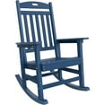 thumbnail image 1 of WINSOON Outdoor Rocking Chair, Poly Lumber Patio Rocker Chair with High Back, Poly Rocking Chair Look Like Real Wood, Widely Used for Lawn, Porch, Backyard, Indoor and Garden,380lb Heavy Duty (Navy), 1 of 7