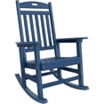 thumbnail image 1 of WINSOON Outdoor Rocking Chair, Poly Lumber Patio Rocker Chair with High Back, Poly Rocking Chair Look Like Real Wood, Widely Used for Lawn, Porch, Backyard, Indoor and Garden,380lb Heavy Duty (Navy), 1 of 7
