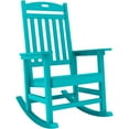 thumbnail image 1 of WINSOON Outdoor Rocking Chair, Poly Lumber Patio Rocker Chair with High Back, Poly Rocking Chair Look Like Real Wood, Widely Used for Lawn, Porch, Backyard, Indoor and Garden,380lb Heavy Duty (Blue), 1 of 7