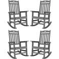 thumbnail image 1 of WINSOON Outdoor Rocking Chair, Poly Lumber Patio Rocker Chair with High Back Set Of 4 (Gray), 1 of 7