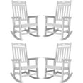 thumbnail image 1 of WINSOON Outdoor Rocking Chair, Poly Lumber Patio Rocker Chair with High Back Set Of 4 (White), 1 of 7