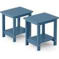 thumbnail image 1 of WINSOON Small Outside Adirondack Square Side Table,Double Layer Set Of 2 - Navy, 1 of 7