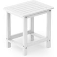 thumbnail image 1 of WINSOON Small Outside Adirondack Square Side Table,Single Layer - White, 1 of 7