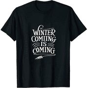 WINTER COMIING IS COMING Alphabet Printed T-shirt CF_3508551