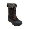 thumbnail image 1 of WINTER TECS Womens Brown Waterproof Treaded Nylon Round Toe Block Heel Lace-Up Snow Boots 9 M, 1 of 3