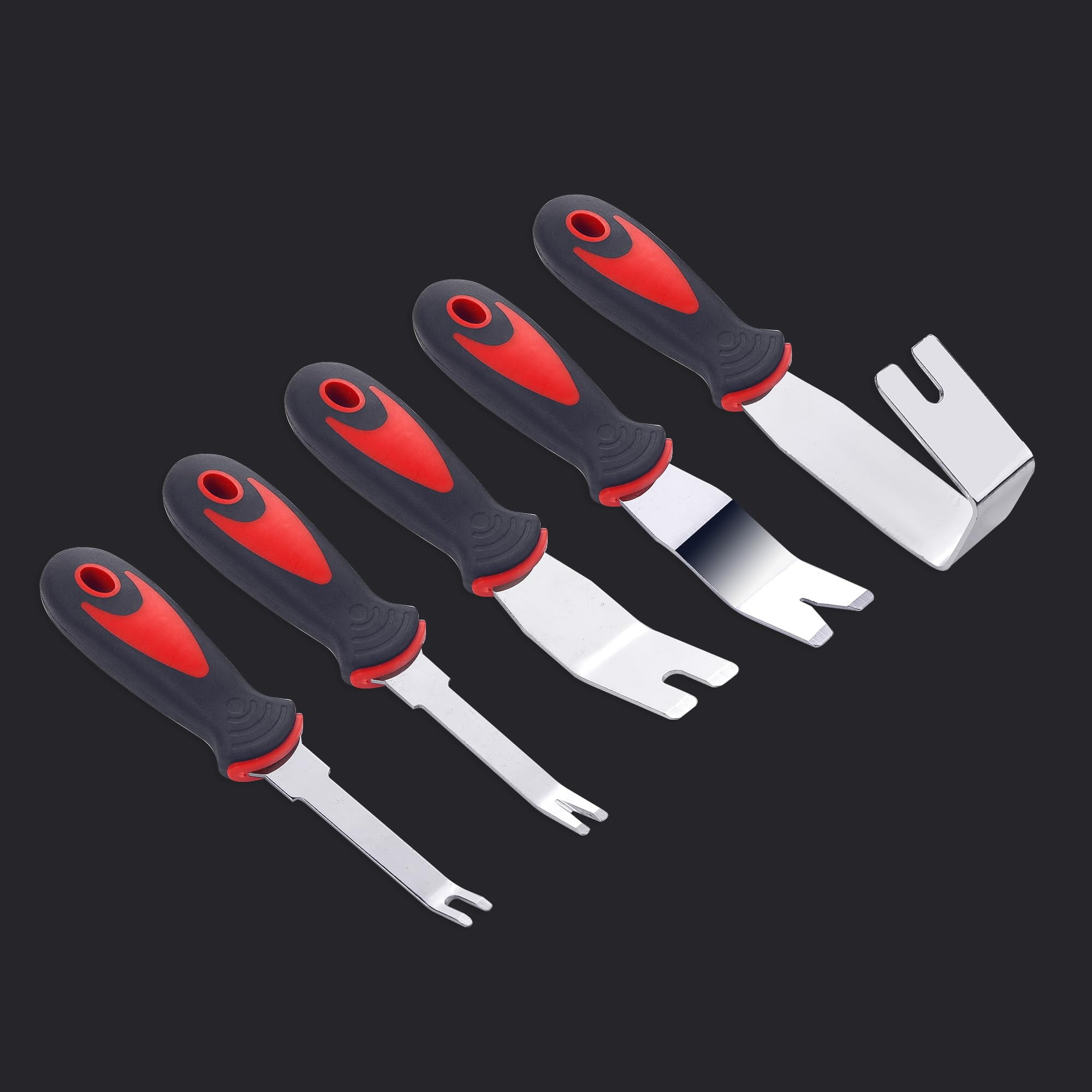 WINTOWIN Door Panel Puller and Trim Removal Tool Kit,Metal Pry Tool Set