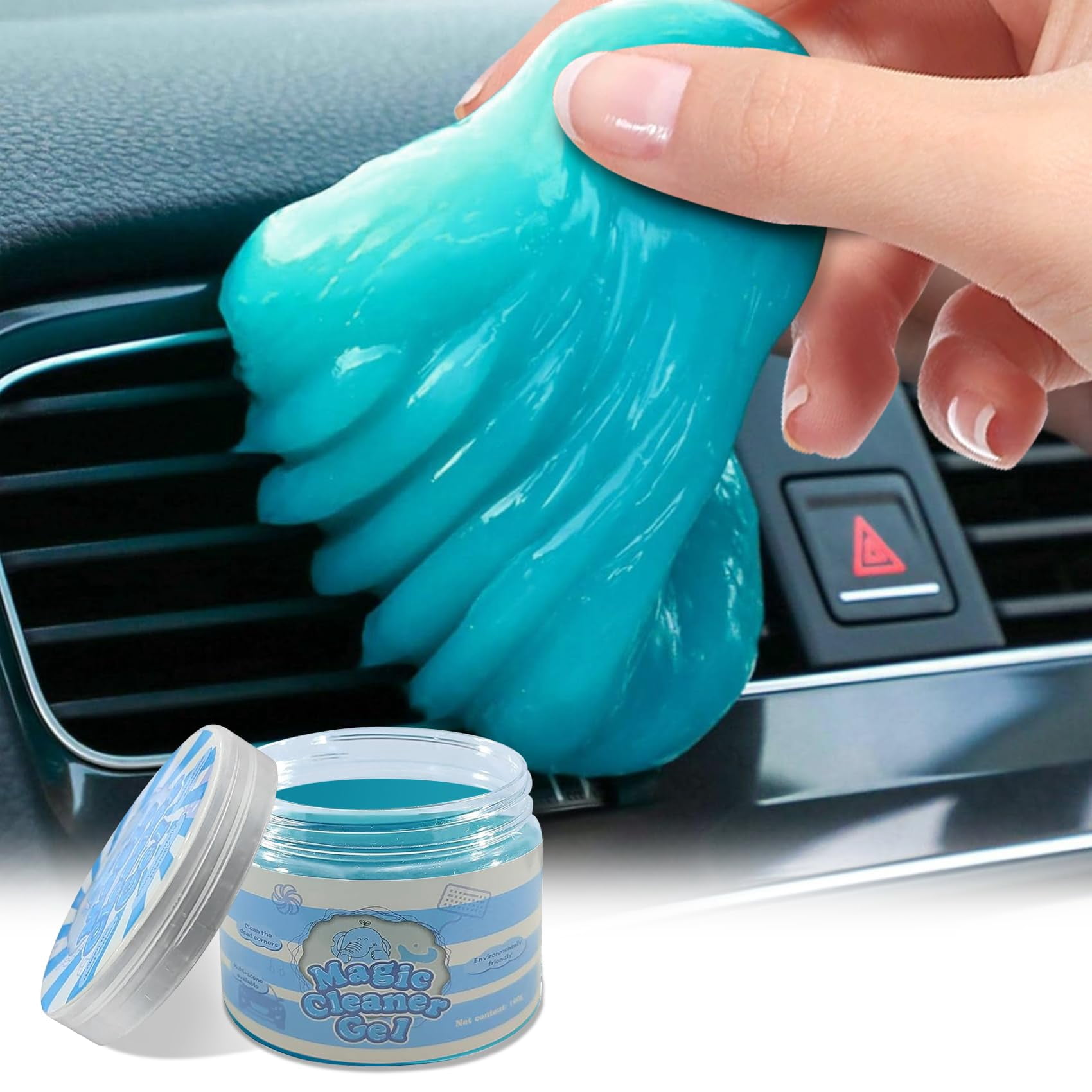 Magshion Car Cleaning Gel Dust Cleaning Gel For Car Vent, Auto Detailing Tools Home Office Detailing Jelly Keyboard Cleaner For Dust And Debris Removal (Yellow