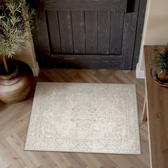 WIPONKEN 2x3 Area Rugs for Living Room Bedroom Dining Room Office Farmhouse, Machine Washable Non Slip Vintange Persia Rug
