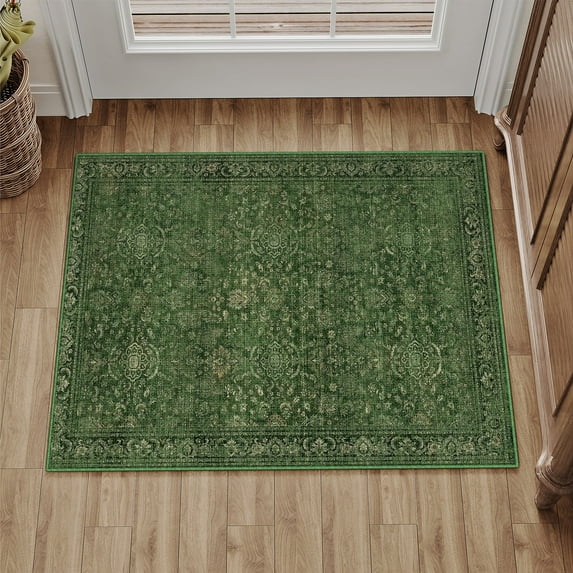 WIPONKEN 2x3 Area Rugs for Living Room Bedroom Dining Room Office Farmhouse, Machine Washable Non Slip Vintage Persia Rug