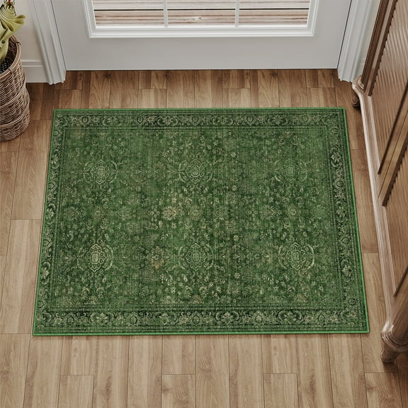 WIPONKEN 2x3 Area Rugs for Living Room Bedroom Dining Room Office Farmhouse, Machine Washable Non Slip Vintage Persia Rug