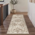 thumbnail image 1 of WIPONKEN 2x6 Runner Rugs for Living Room Bedroom Dining Room Office Farmhouse, Machine Washable Non Slip Vintage Persia Rug Brown, 1 of 7