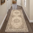 thumbnail image 1 of WIPONKEN 2x6 Runner Rugs for Living Room Bedroom Dining Room Office Farmhouse, Machine Washable Non Slip Vintage Persia Rug Brown, 1 of 7