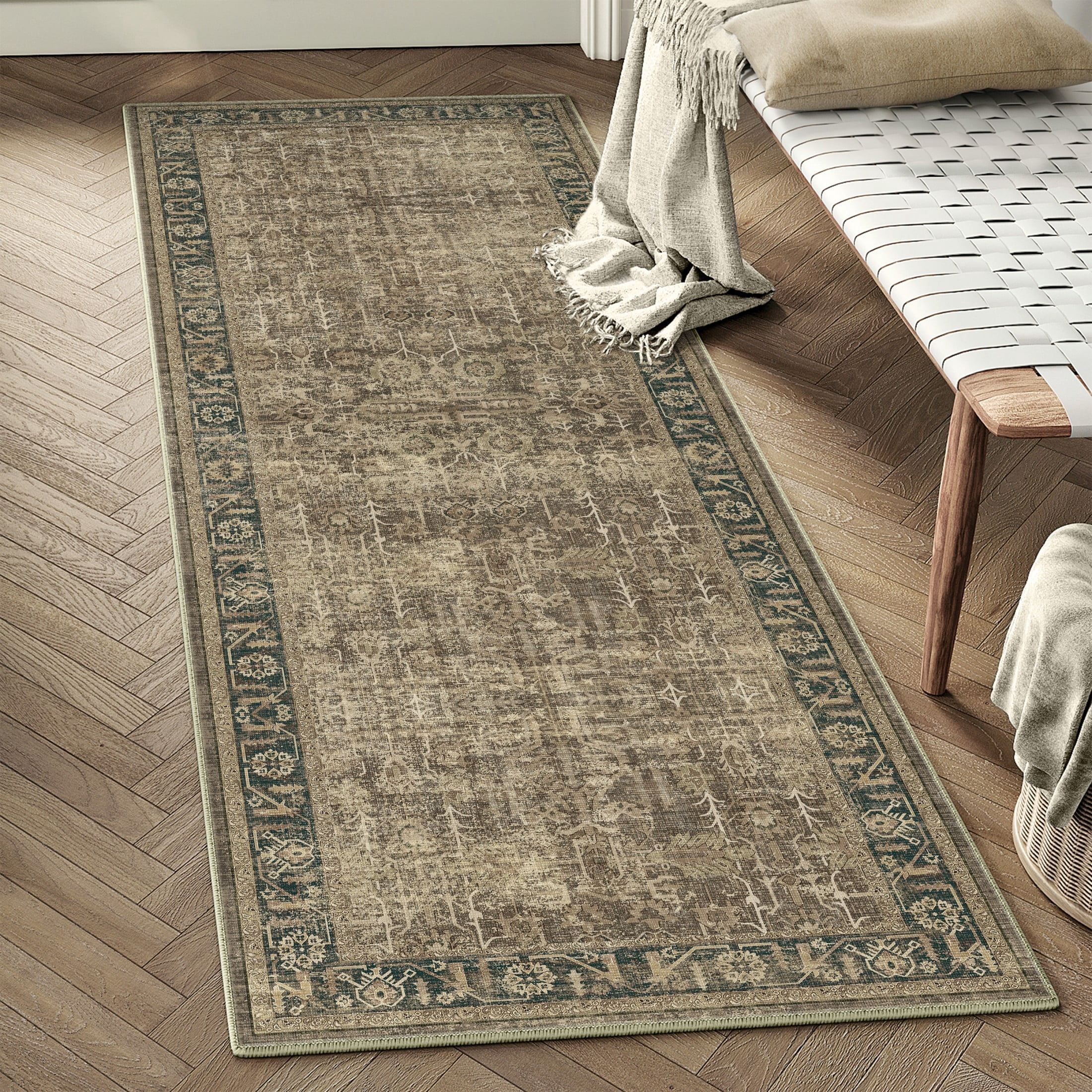 Rectangle Rug 2x6 WIPONKEN 2x6 Runner Rugs for Living Room Bedroom Dining Room Office ...