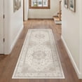 thumbnail image 1 of WIPONKEN 2x6 Runner Rugs for Living Room Bedroom Dining Room Office Farmhouse, Machine Washable Non Slip Vintage Persia Rug Beige, 1 of 7