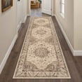 thumbnail image 1 of WIPONKEN 2x8 Runner Rugs for Living Room Bedroom Dining Room Office Farmhouse, Machine Washable Non Slip Vintage Persia Rug Brown, 1 of 7