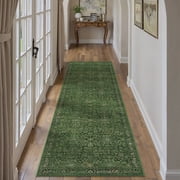 WIPONKEN 2x8 Runner Rugs for Living Room Bedroom Dining Room Office Farmhouse, Machine Washable Non Slip Vintage Persia Rug