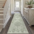 thumbnail image 1 of WIPONKEN 2x8 Runner Rugs for Living Room Bedroom Dining Room Office Farmhouse, Machine Washable Non Slip Vintage Persia Rug Green, 1 of 7