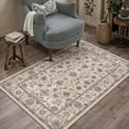thumbnail image 1 of WIPONKEN 3x5 Area Rugs Morris Carpet for Living Room Bedroom Dining Room Office Farmhouse, Machine Washable Non Slip Vintage Persia Rug Brown, 1 of 6